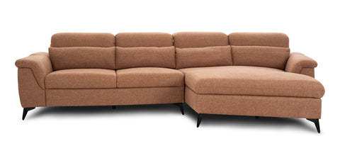 Dimos Sectional Set R-Chaise BROWN - V1859