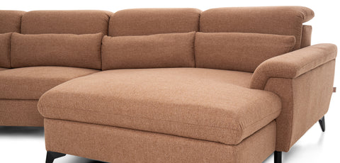 Dimos Sectional Set R-Chaise BROWN - V1859