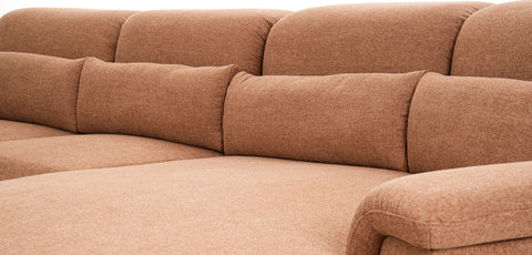 Dimos Sectional Set R-Chaise BROWN - V1859