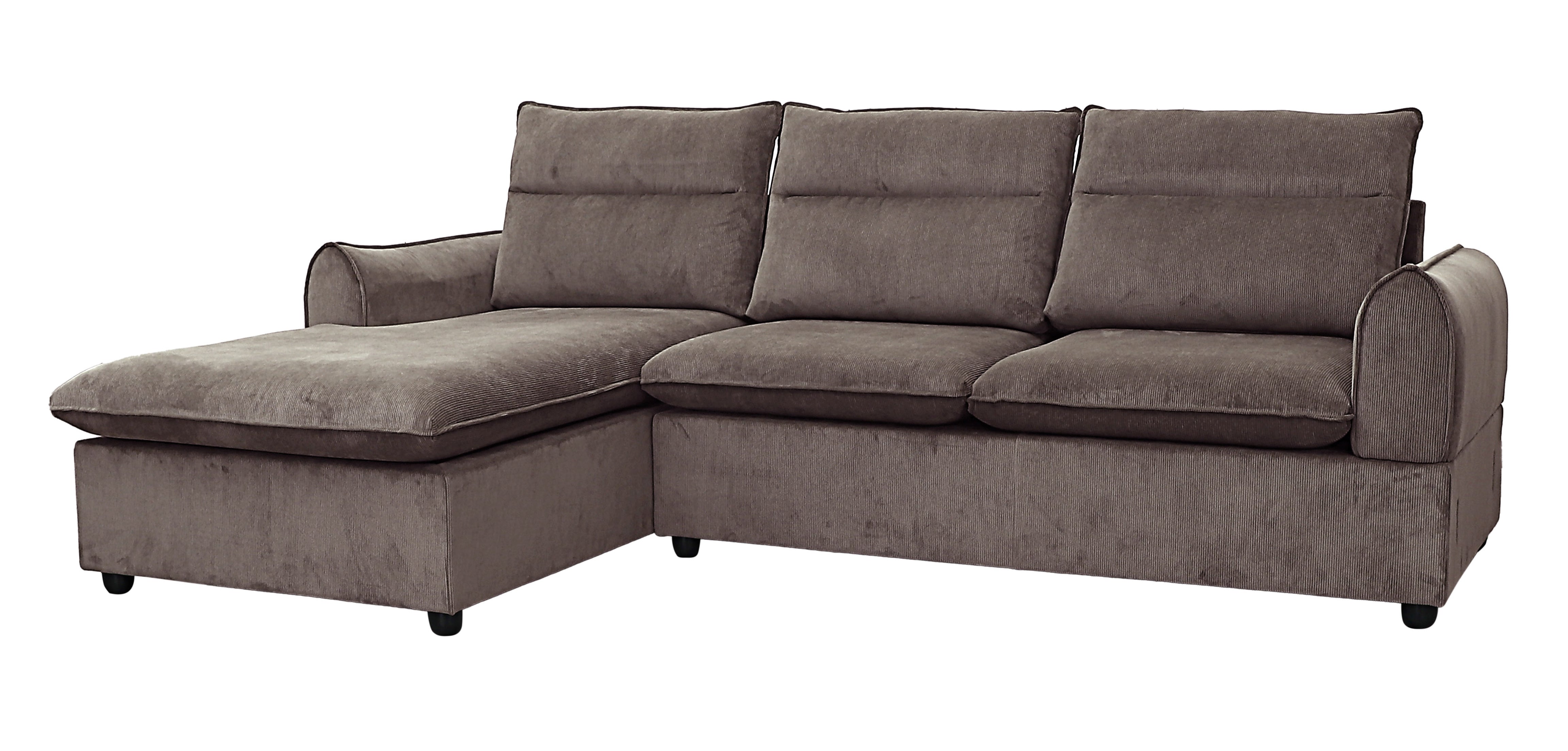 Sectional Sofa Set Left Arm Brown