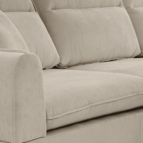 طقم كنبة ديموس الركنية بذراع يسار – بني – SF2557