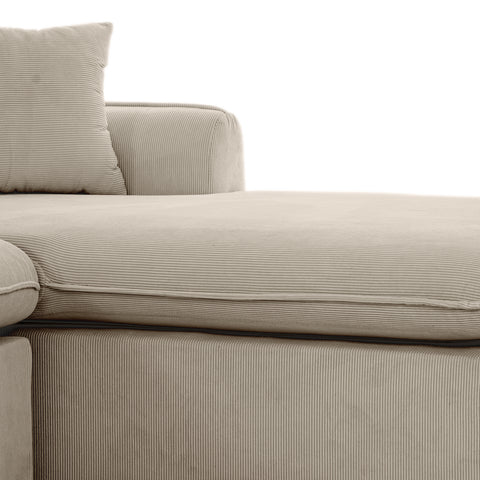 طقم كنبة ديموس الركنية بذراع يسار – بني – SF2557