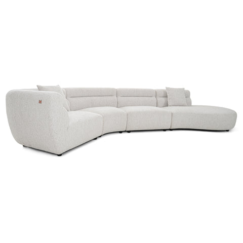 Dimos Sectional Sofa Set L-Chaise Couch Cream - 2546