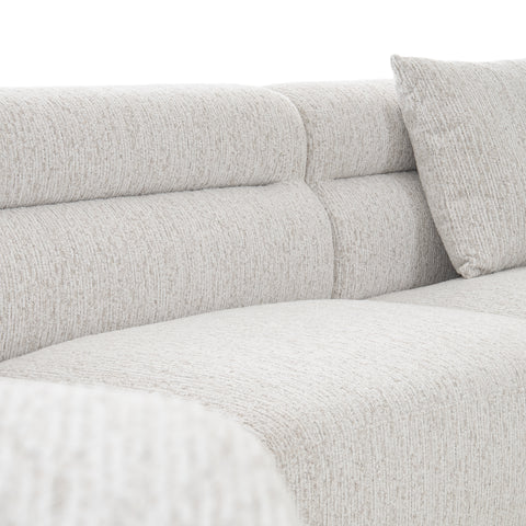 Dimos Sectional Sofa Set L-Chaise Couch Cream - 2546