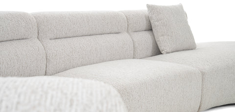Dimos Sectional Sofa Set L-Chaise Couch Cream - 2546