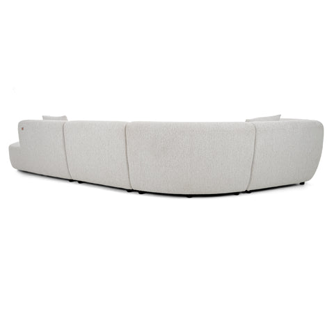 Dimos Sectional Sofa Set L-Chaise Couch Cream - 2546