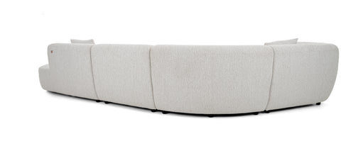 Dimos Sectional Sofa Set L-Chaise Couch Cream - 2546