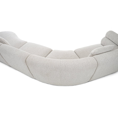 Dimos Sectional Sofa Set L-Chaise Couch Cream - 2546