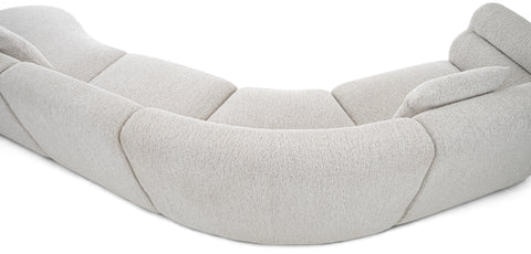 Dimos Sectional Sofa Set L-Chaise Couch Cream - 2546
