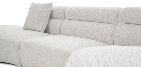 Dimos Sectional Sofa Set L-Chaise Couch Cream - 2546