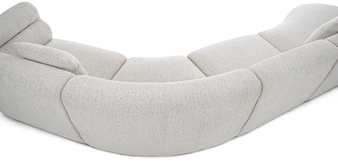 Dimos Sectional Sofa Set L-Chaise Couch Cream - 2546