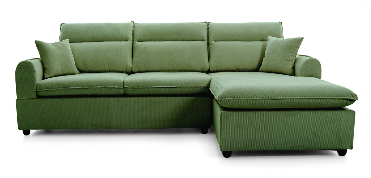Sectional Sofa Left Chaise Green