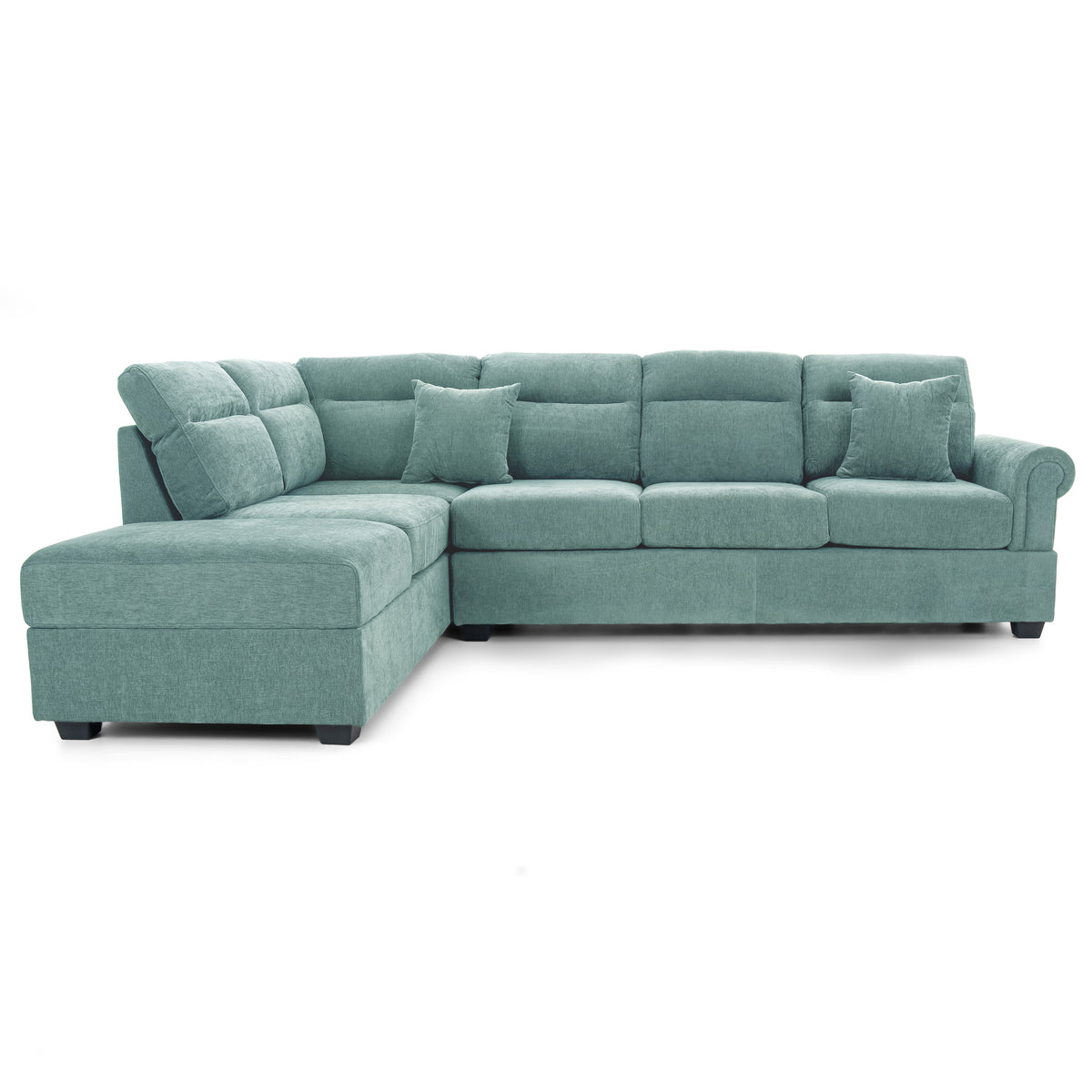 Dimos Sectional Sofa Set Left Arm W/Storage Box Green - SF2545