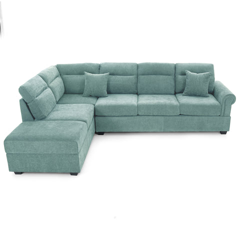 Dimos Sectional Sofa Set Left Arm W/Storage Box Green - SF2545