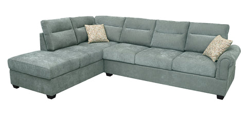 Sectional Sofa Set Green with Cushion