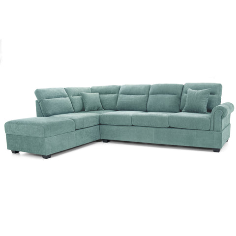 Dimos Sectional Sofa Set Left Arm W/Storage Box Green - SF2545