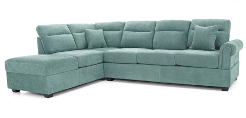 Dimos Sectional Sofa Set Left Arm W/Storage Box Green - SF2545