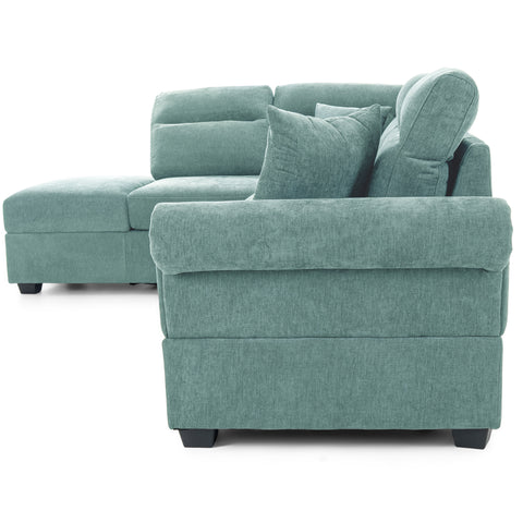 Dimos Sectional Sofa Set Left Arm W/Storage Box Green - SF2545