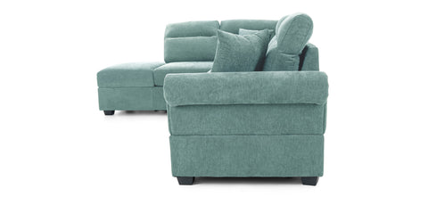 Dimos Sectional Sofa Set Left Arm W/Storage Box Green - SF2545