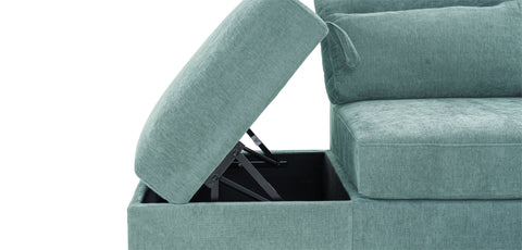 Dimos Sectional Sofa Set Left Arm W/Storage Box Green - SF2545