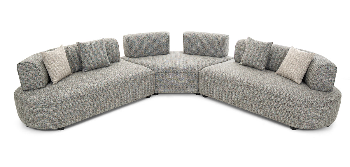 Dimos Sectional 5-Seater Sofa Set Grey - MF-2502