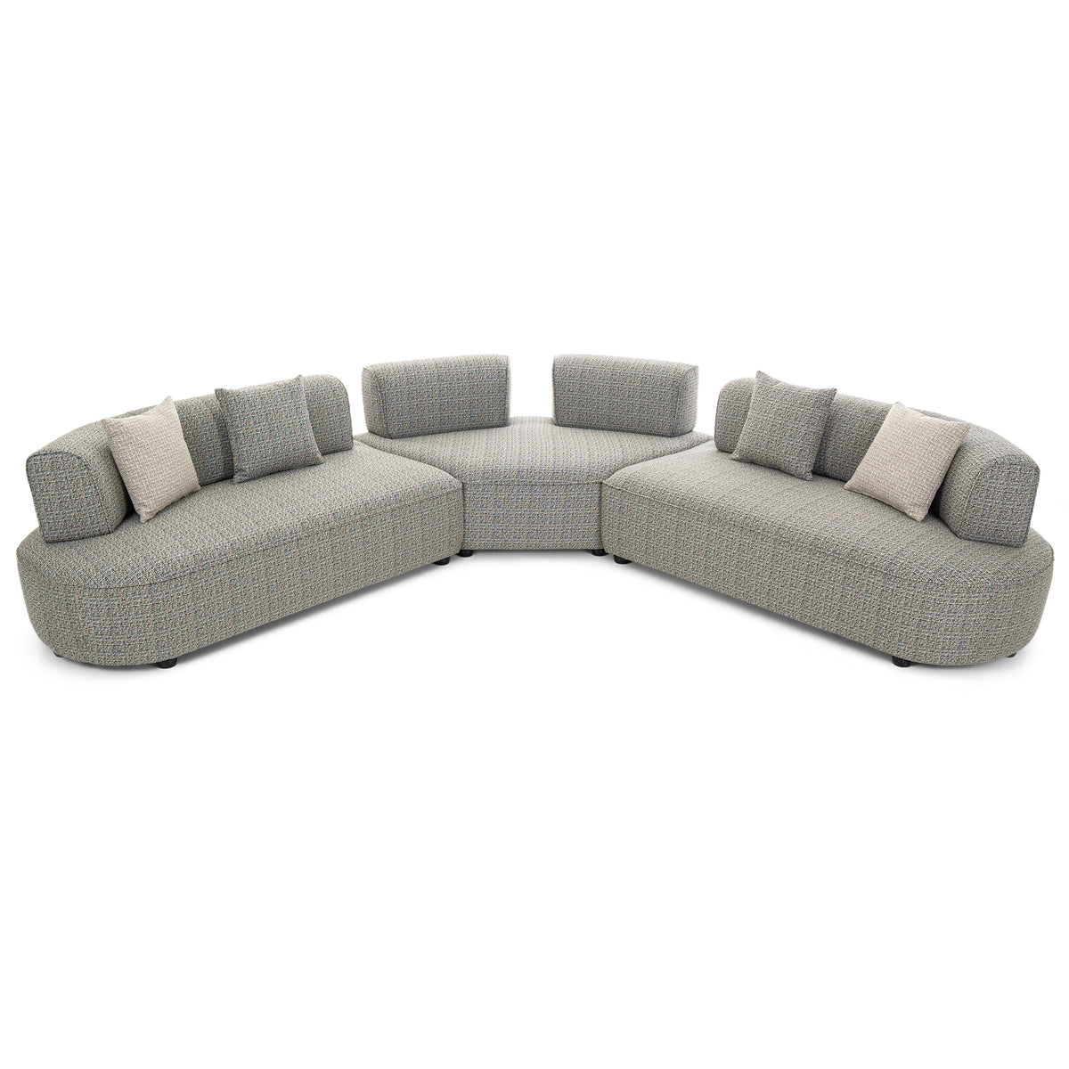 Dimos Sectional 5-Seater Sofa Set Grey - MF-2502