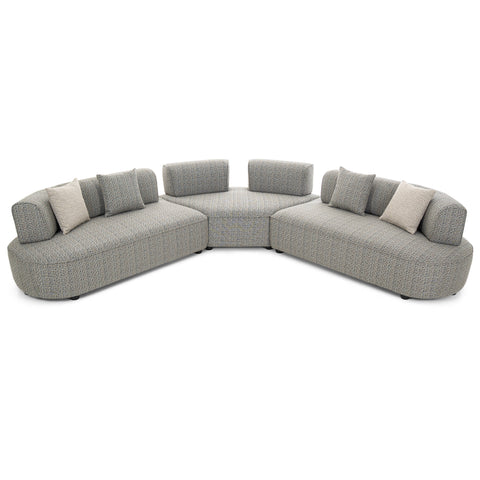 Dimos Sectional 5-Seater Sofa Set Grey - MF-2502