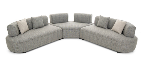 Dimos Sectional 5-Seater Sofa Set Grey - MF-2502