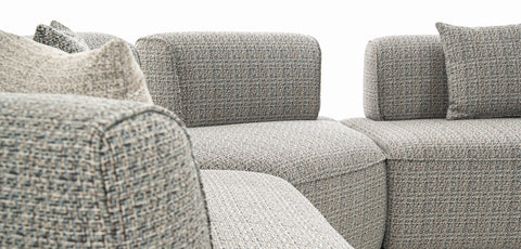 Dimos Sectional 5-Seater Sofa Set Grey - MF-2502