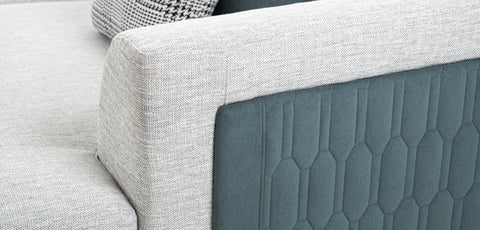 كنب زاوية مع كرسي استرخاء على شكل حرف L، لون بيج - C82