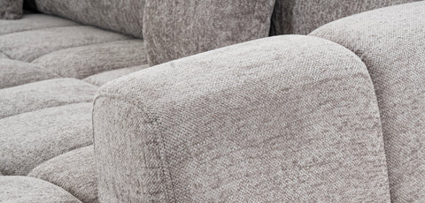 طقم كنب زاوية مع كرسي استرخاء على شكل حرف L، رمادي - MK-9083C