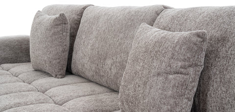 طقم كنب زاوية مع كرسي استرخاء على شكل حرف L، رمادي - MK-9083C