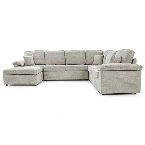 Dimos Sectional Sofa Set W/Manual Bed Gray - SF2572