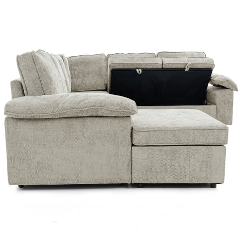 Dimos Sectional Sofa Set W/Manual Bed Gray - SF2572