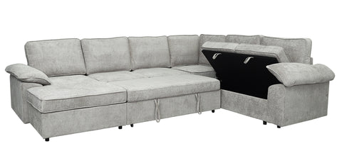 Dimos Sectional Sofa Set W/Manual Bed Gray - SF2572