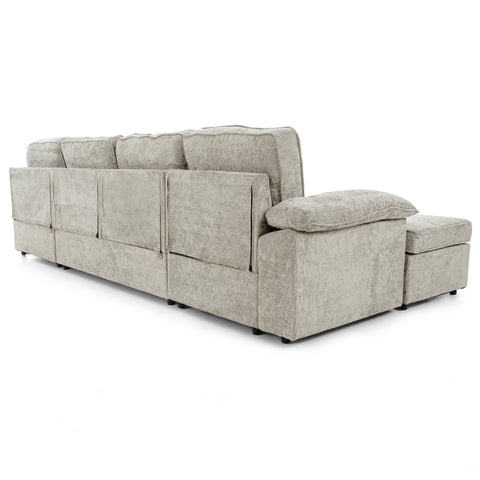 Dimos Sectional Sofa Set W/Manual Bed Gray - SF2572