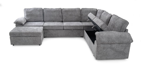 Dimos Sectional Sofa Set W/Manual Bed Gray 02 - SF2572