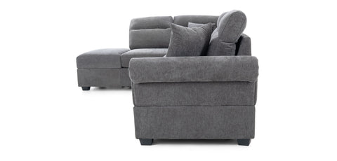 Dimos Sectional Sofa Set Left Arm W/Storage Box Gray - SF2545