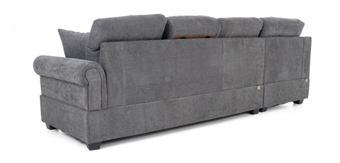 Dimos Sectional Sofa Set Left Arm W/Storage Box Gray - SF2545