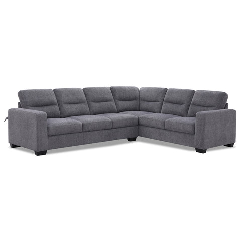 Dimos 5-Seater Sectional Sofa Set Grey - 5424