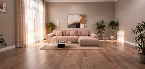 Dimos Sectional Set L-Chaise Pink - HY-9119