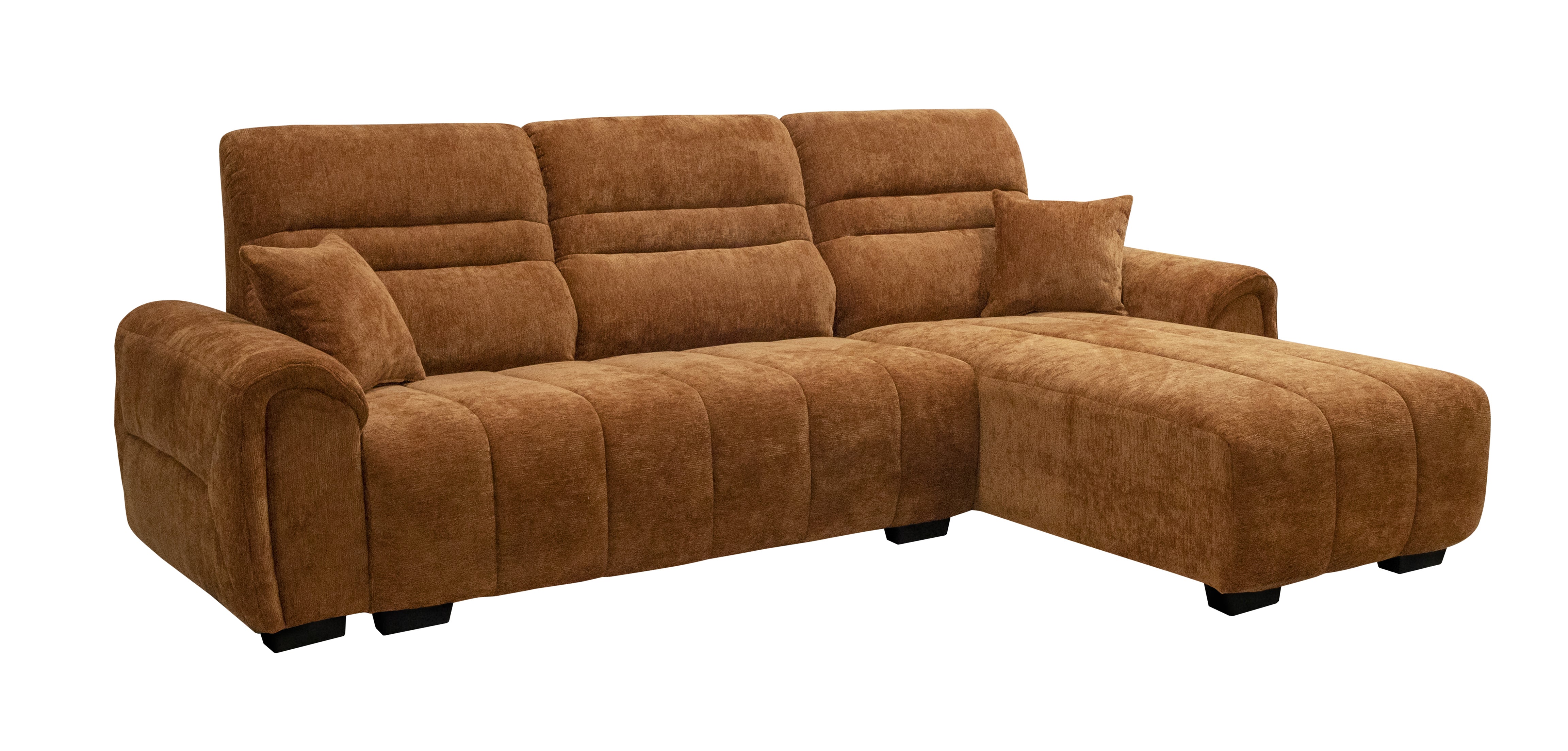 Sectional Sofa Set Right Arm Orange with cushion