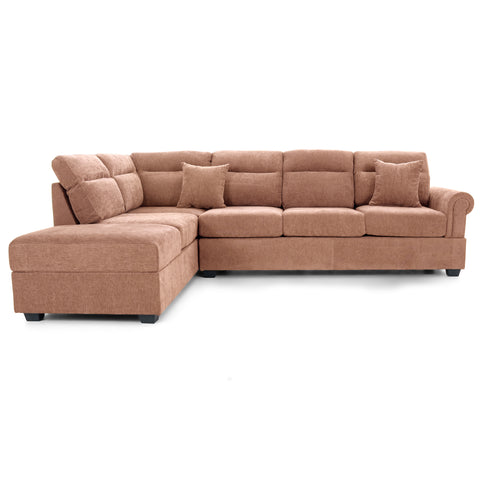 Dimos Sectional Sofa Set Left Arm W/Storage Box Orange - SF2545