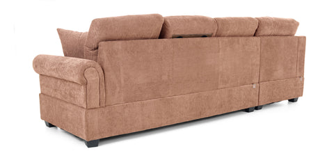 Dimos Sectional Sofa Set Left Arm W/Storage Box Orange - SF2545