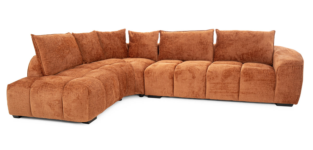 Dimos Sectional Set R-Chaise Orange - HY-9259