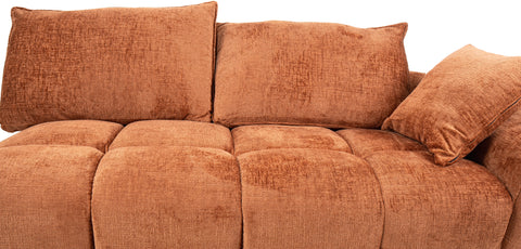 كنب زاوية مع كرسي استرخاء لون برتقالي - HY-9259