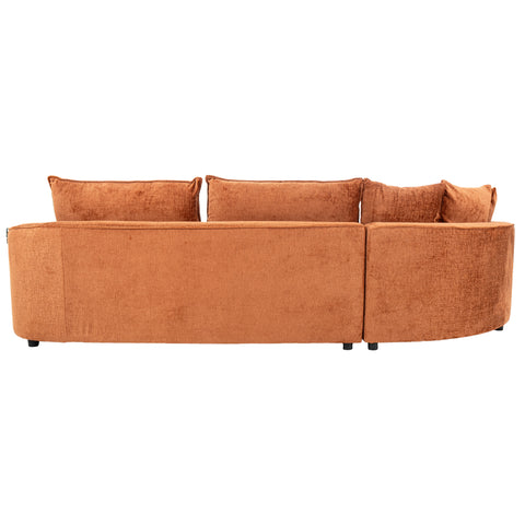 Dimos Sectional Set R-Chaise Orange - HY-9259