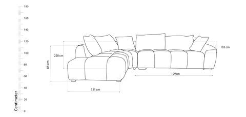 Dimos Sectional Set R-Chaise Orange - HY-9259