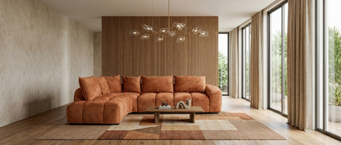 Dimos Sectional Set R-Chaise Orange - HY-9259