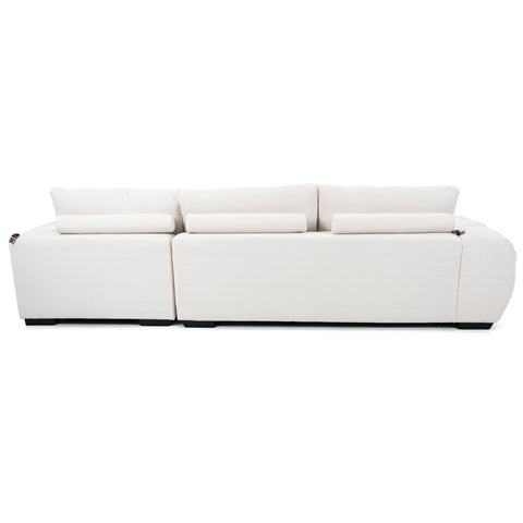 Dimos Sectional Set L-Chaise White - HY-9119